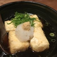 fried tofu  at Omen Nippon in Kyoto
