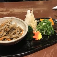 udon condiments  at Omen Nippon in Kyoto