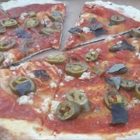 Marinara pizza and jalapeños. Om nom nom. at Whitby Brewery in Whitby