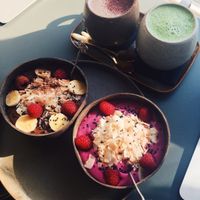 Smoothie bowls  at Matcha Bar in Copenhagen