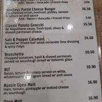 Menu page 1 at Fibonacci Coffee in Baulkham Hills