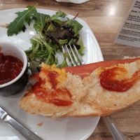 Bacon and egg roll (with my added tomato sauce) at Fibonacci Coffee in Baulkham Hills