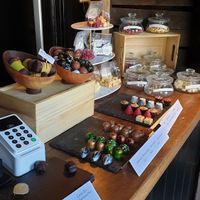 Store counter at Green Praline in Farsta