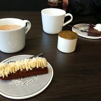 Carrot cake and mud cake at Green Praline in Farsta