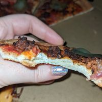 Dry, cardboard crust. Chewy, doughy and hard to swallow. at Crust Gourmet Pizza Bar in Richmond