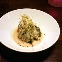 Spinach salad at Barfüsser in Zurich