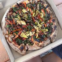 Vegan pizza  at Scorpacciata in Lihue