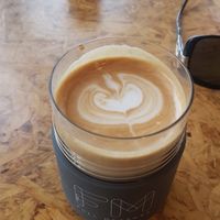 Almond latte at ELK Espresso in Broadbeach