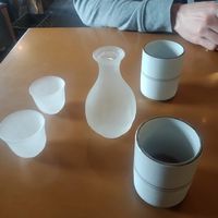 Sake at Saga Tofu Ine (Main Branch) 嵯峨とうふ 稲 本店 in Kyoto