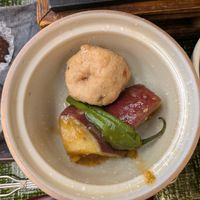 Tofu and yam at Saga Tofu Ine (Main Branch) 嵯峨とうふ 稲 本店 in Kyoto