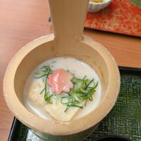 Tofu skin and soy milk at Saga Tofu Ine (Main Branch) 嵯峨とうふ 稲 本店 in Kyoto