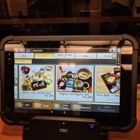 Ordering on tablet at Saga Tofu Ine (Main Branch) 嵯峨とうふ 稲 本店 in Kyoto