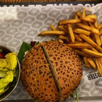 Vegan burger  at Roadster Diner in Beirut