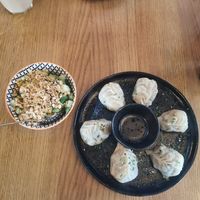 Cucumber Salad with Peanuts | vegan Momos at Tenz Momo - Hohlstrasse in Zurich