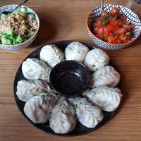 Vegan momos (mushrooms and chickpeas) at Tenz Momo - Hohlstrasse in Zurich