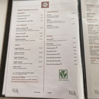 Vegan menu   at Palette in Torremolinos