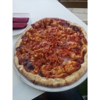 Veggie BBQ Pizza. #Veganuary at Palette in Torremolinos