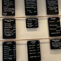 Nice menu at Why Not Us Coffee in Marseille