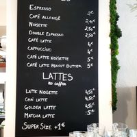 Coffee menu at Why Not Us Coffee in Marseille