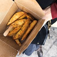 Fries- really well seasoned at Why Not Us Coffee in Marseille