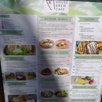 Menu at House Brew Cafe in Boracay