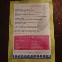 Vegan menu at Popocatepetl in Nijmegen