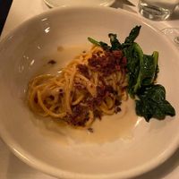 Homemade spaghetti (already eaten from) at FREA in Berlin