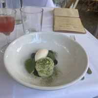 white chocolate dessert  at FREA in Berlin