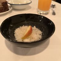 Palate cleanser (shaved Green tea ice with ginger etc)  at FREA in Berlin