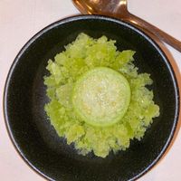 The little frozen soup to clean the palette  at FREA in Berlin