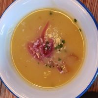 Awesome sweet potatoe soup with complex flavor at FREA in Berlin