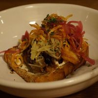 Focaccia with oyster mushrooms at FREA in Berlin