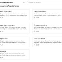 Cardápio de hamburguer vegetariano/vegano at Wiwa Food in Florianopolis