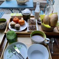 Vegan breakfast with hazelnut milk !  at Da La Babi in Arco