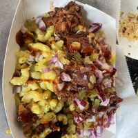 Some kind of mac and cheese bowl at Evolve Modern Vegan Kitchen in Daytona Beach