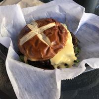 Evolove Smashburger with ‘cheese’ at Evolve Modern Vegan Kitchen in Daytona Beach