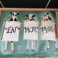 Cute play on chick-fil-a ads   at Evolve Modern Vegan Kitchen in Daytona Beach
