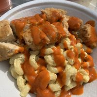 Southern Mac with buffalo instead of smash sauce  at Evolve Modern Vegan Kitchen in Daytona Beach