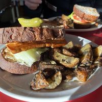 Vegan BLT with hash browns and an oat milk Cafe Latte  at Coco's Cafe in Jasper
