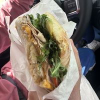 Plant based turkey panini  at The Vreamery in Paso Robles