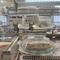 Vegan cheeses in the case  at The Vreamery in Paso Robles