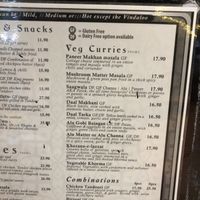 Lots of vegan options!  at Goa Indian Fusion in Gold Coast
