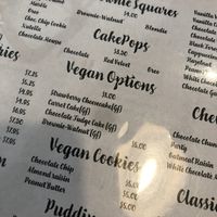 Menu at Martha's Country Bakery in Brooklyn