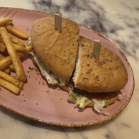 Quinua burger with gluten free bread  at Earth Cafe @ Waterfield in Mumbai
