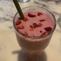 Strawberry smoothie  at Earth Cafe @ Waterfield in Mumbai