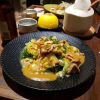 Tofu and vegetables with peanut sauce at Phat Elephant in Brisbane