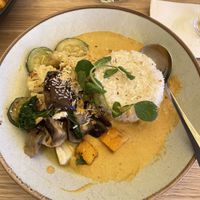 Sri Lankan curry - was a bit bland and lacking protein like chickpeas or tofu  at The Full Moon Hotel in Sandgate