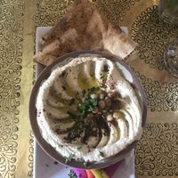 Classic hummus and flatbread at Damascena Coffee House - Harborne in Birmingham