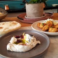 Labneh, calamari at Radis in Montreal