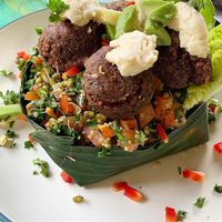 Falafel dish at Ubud Gluten Free Kitchen in Ubud
